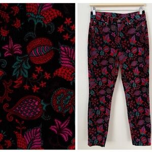 Soft Surroundings Black and Red Patterned Pants 4P